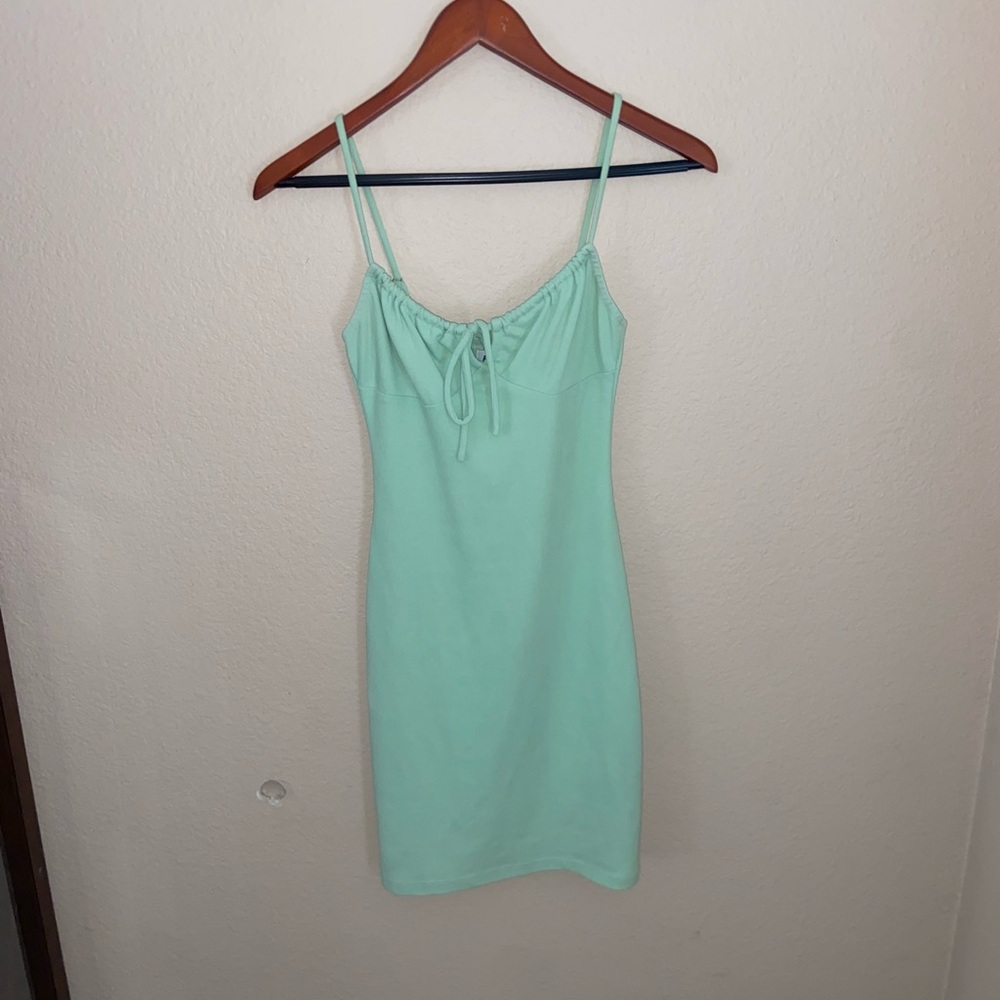 Green Princess Polly mini dress y2k bodycon street wear formal going out vibes - Picture 11 of 16